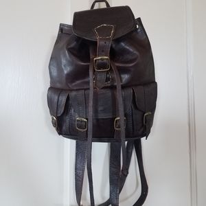 Leather backpack